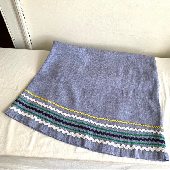 For Cynthia Sleeveless Linen Blend A-Line Dress Rick Rack - Picture 4 of 13